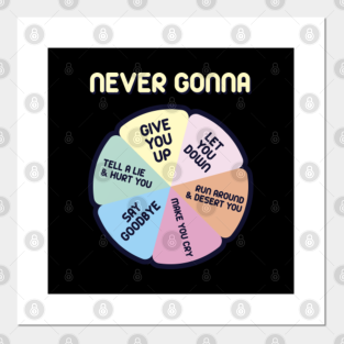 Never Gonna Give You Up Posters And Art Prints Teepublic - rick astley never gonna give you up roblox id idea gallery