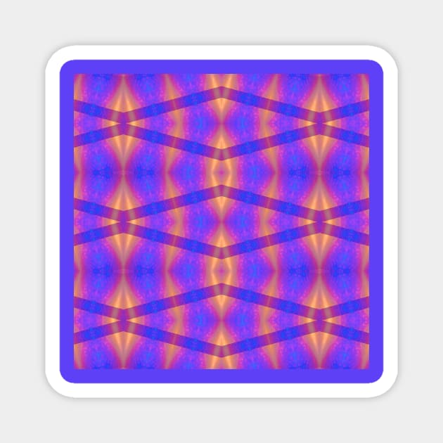 Psychedelic Geometric Pattern 2 Magnet by Amanda1775