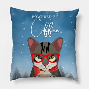 Powered by coffee Pillow