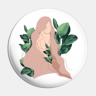 Plant lady abstract illustration 2 Pin