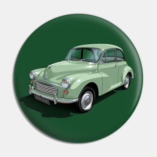 Morris Minor in sage green Pin