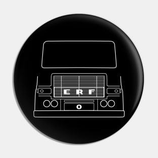 ERF A series classic truck outline graphic (white) Pin