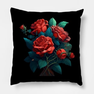 valentine's roses Pillow