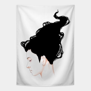 Side Portrait Tapestry