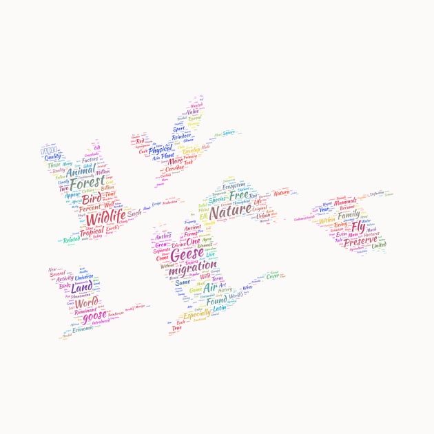 Geese Bird Free Wildlife Text Word Cloud by Cubebox