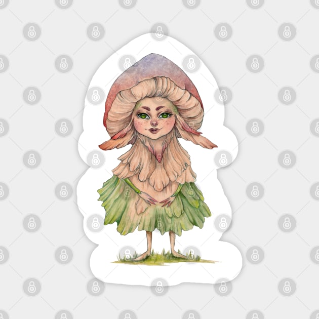 Mushroom Fairy Magnet by Pearl and Plam