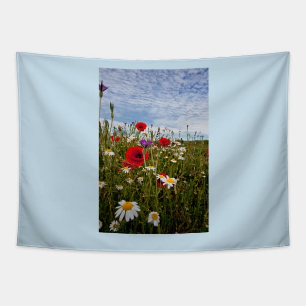 English Wild Flowers Tapestry by Violaman