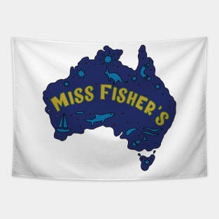 AUSSIE MAP MISS FISHER'S Tapestry