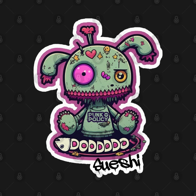 Zombie rabbit design "Sueshi" by PunkPolicy