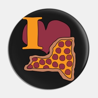 I Love Pizza From New York Pin