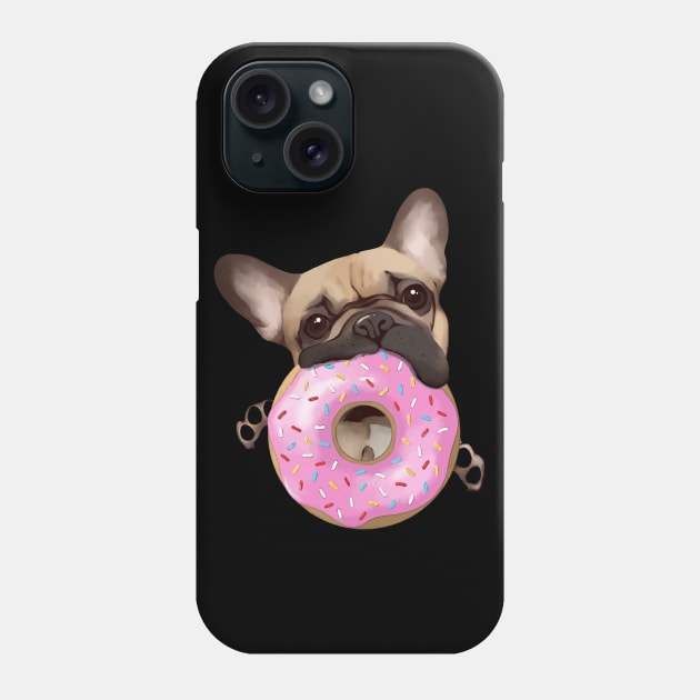 French bulldog sweet donuts for frenchie lover Phone Case by Collagedream