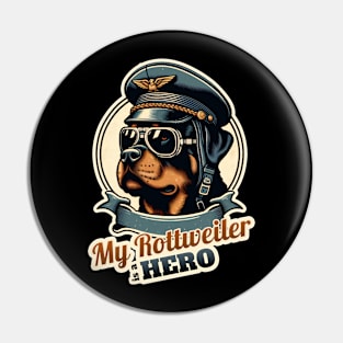 Pilot Rottweiler Pin