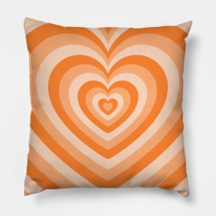Orange Latte Heart Pillow