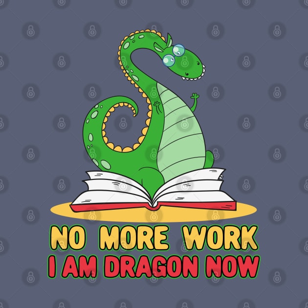 Funny book lovers gifts no book worm i am dragon book by onalive