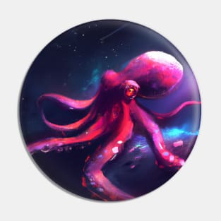 Outer Space Octopus Pin