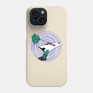 Ghost caught in a typhoon Phone Case