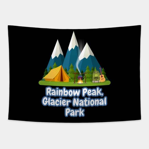 Rainbow Peak, Glacier National Park Tapestry by Canada Cities