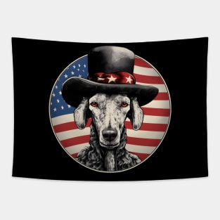 Bedlington Terrier 4th of July Tapestry