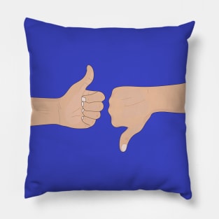 Thumb up and thumb down Pillow