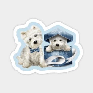 Christmas Westies Magnet