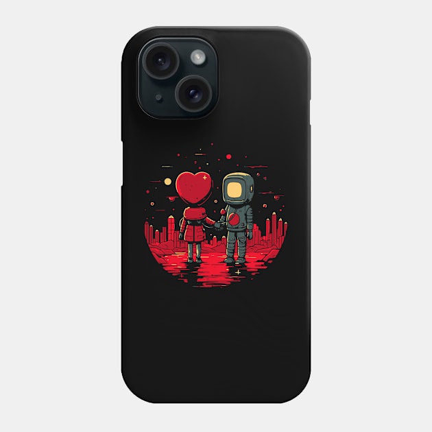 Valentine Robots Phone Case by tatadonets