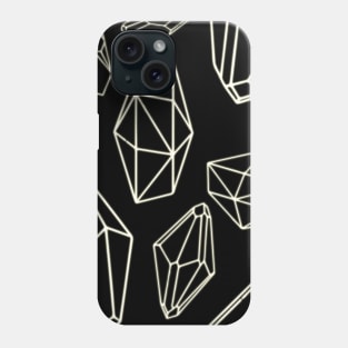 Crystal Gemstone Pattern - White Phone Case