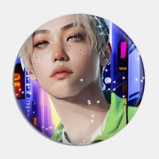 K-Pop Stray Kids Felix Fan Art Pin