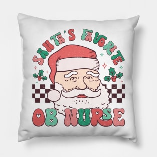 santas favorite OB nurse Pillow