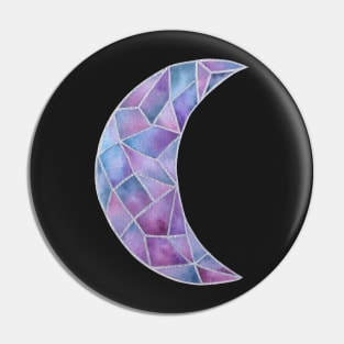 Crystal moon Pin