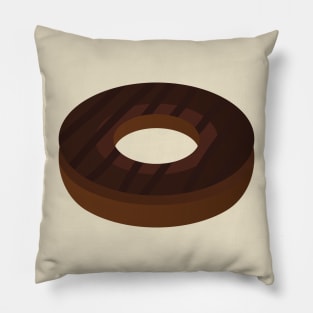 Dark Chocolate Donut Pillow