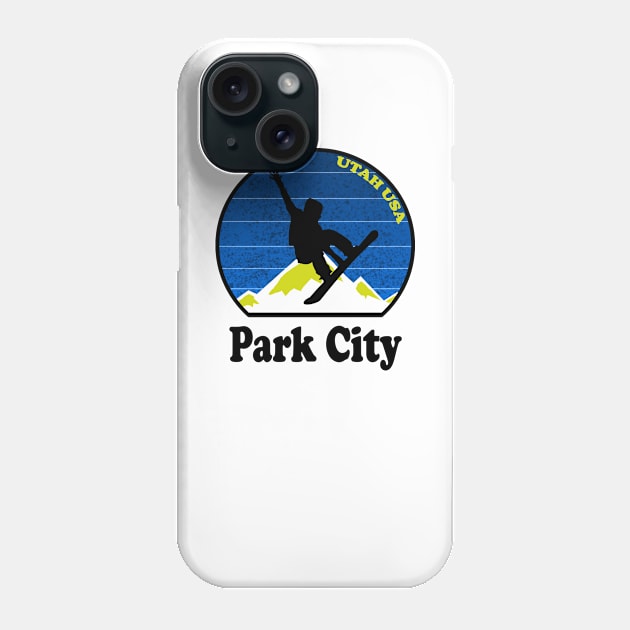 Snowbord Park City Utah USA snowboard heaven utah Phone Case by Jakavonis