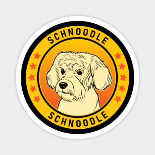 Schnoodle Dog Portrait Magnet