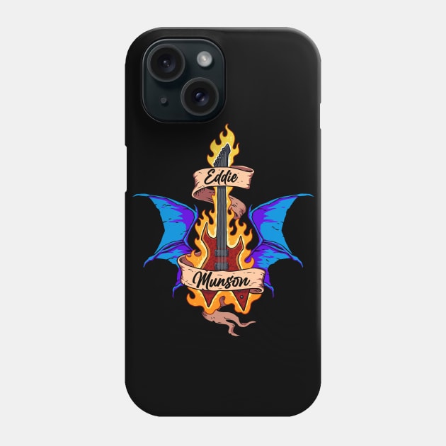 Eddie Munson`s Fiery Guitar Phone Case by Scud"