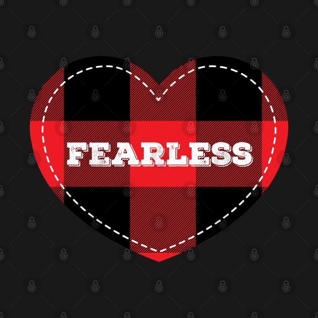 Buffalo Plaid Lumberjack Fearless Love Heart by anonopinion