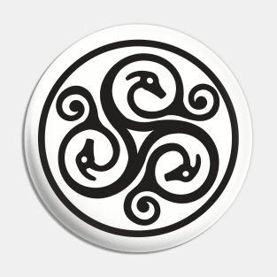 Celtic Coin - Black Design Pin