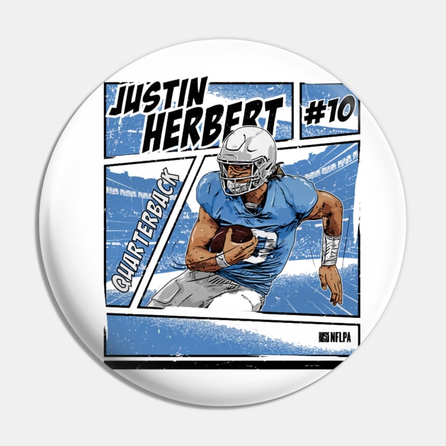 Justin Herbert Los Angenel C Comic Pin by Buya_Hamkac