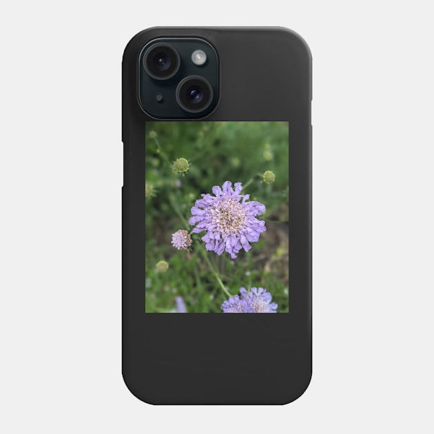 Purple Wispy Flower Photographic Image Phone Case by AustaArt