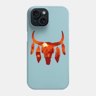 Cow Skull, buffalo skull, desert and cowboys, boho, bull skull Phone Case