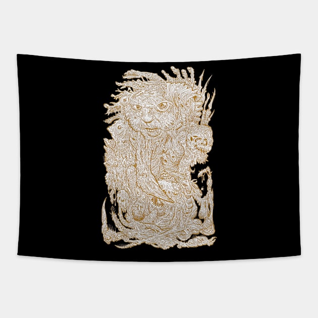 Dead Flesh Mutant Zombie Monster From Hell #1 Tapestry by rsacchetto