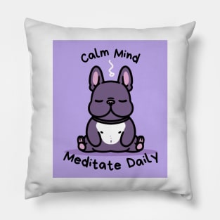 Kawaii Cute Yoga Meditating bullgo Pillow