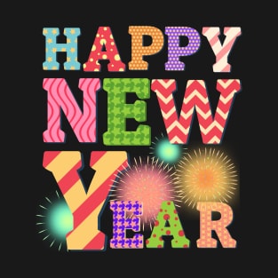 Happy new Year retro Firework T-Shirt