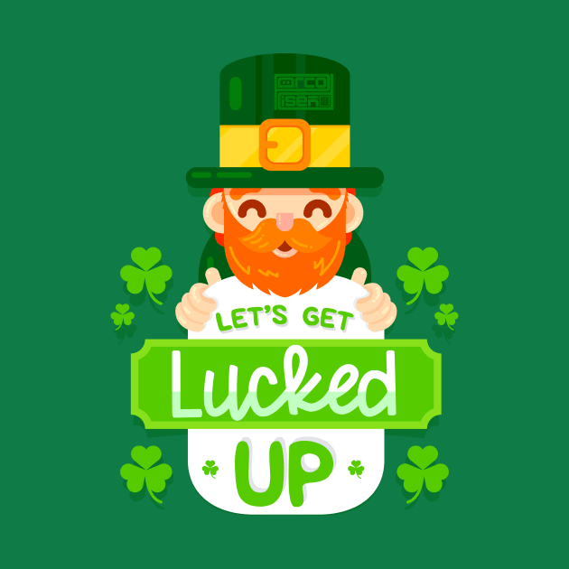 Let's Get Lucked Up Leprechaun Saint Patrick's Day by porcodiseno