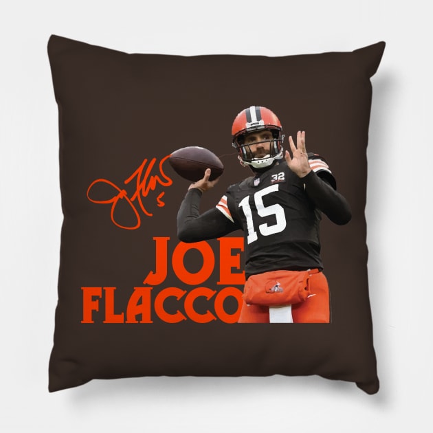 Joe Flacco Pillow by CovpaTees