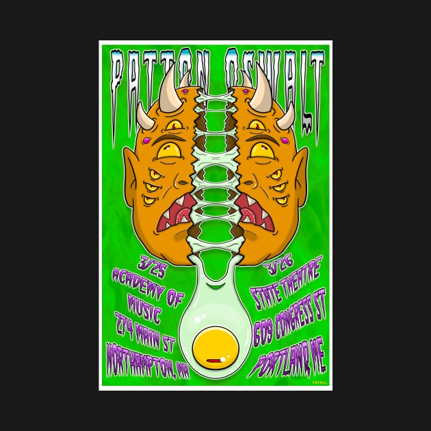 Patton Oswalt 3/25-3/26 2022 tour shirt 3 by John Coen Artistry