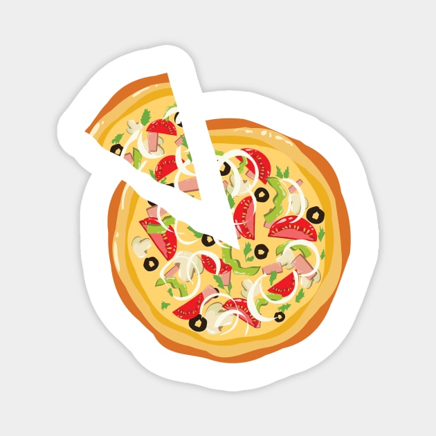 The Supreme Pizza Magnet by SandiTyche