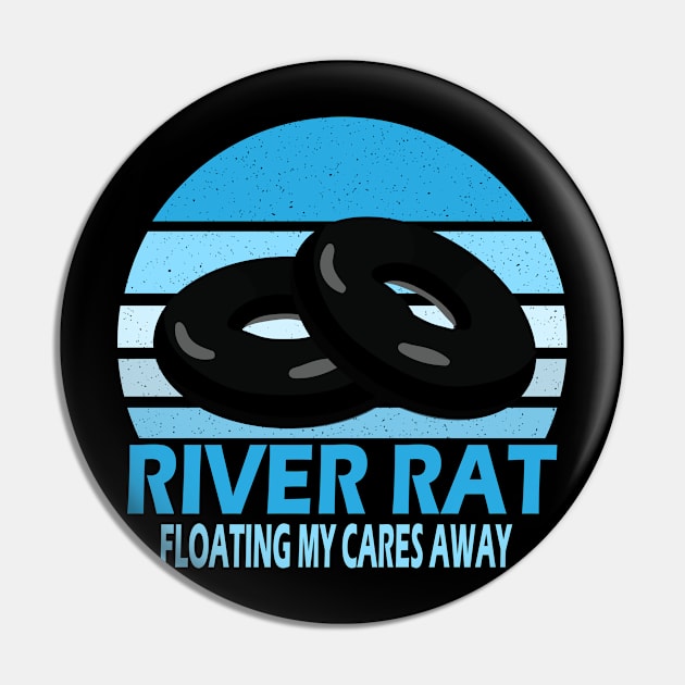 River Rat Floating Inner Tube Tubing Gift Pin by JPDesigns