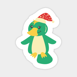 Cute Christmas Platypus Magnet