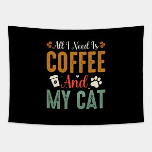 All I need is coffee and my Cat Tapestry