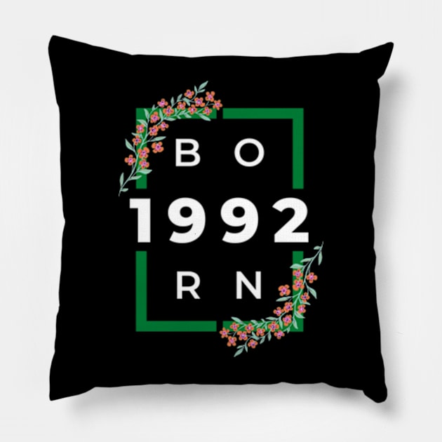born in 1992 Pillow by teehood