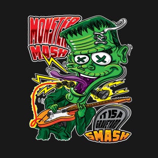 Monster Mash Frankenstein on Guitar T-Shirt